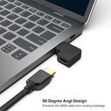 BENFEI HDMI Male to Female Right Angle 90 Degree Adapter - Rear View