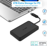 BENFEI 2.5 Inch SATA to USB Tool Free External Hard Drive Enclosure - 45-Degree Angle