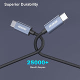 BENFEI 351SL-6F 100W USB-C to USB-C Fast Charging Cable Aluminum Shell Tangle-Free Silicone - Front View