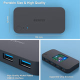 BENFEI 4-port USB 3.0 Switch - Close-Up Angle