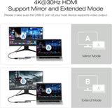 BENFEI USB C Hub 5-in-1 with 4K HDMI(Certified) Aluminum Case - Top-Down View