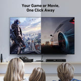 BENFEI 365BK HDMI Switch 4 in 1 Out 4K@60Hz, 2K@144Hz, HDCP 2.3 (with Adaptive Equalization Support 30ft HDMI Transmit) - 45-Degree Angle