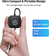 BENFEI 371BK USB-C 4-port USB 3.0 Hub - Close-Up Angle
