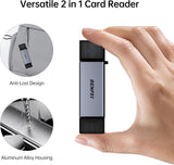 BENFEI SD Card Reader, USB C to SD Micro SD Card Memory Card  Adapter - Rear View