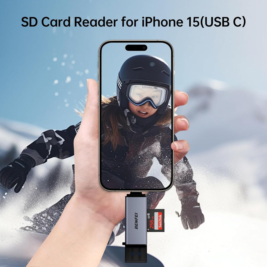 BENFEI SD Card Reader, USB C to SD Micro SD Card Memory Card Adapter, image 7