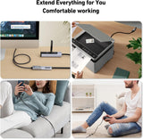 BENFEI 393GY-2M USB3.0 Male to Female Extension cable Nylon Braided 2M - Top-Down View