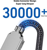 BENFEI 393GY-2M USB3.0 Male to Female Extension cable Nylon Braided 2M - 45-Degree Angle