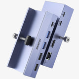 BENFEI 396GY USB-C 8-in-1 Docking HDMI 4K/60Hxz+USB-C(10G)+2xUSB-A(10G)+2xUSB2.0+RJ45+PD100W