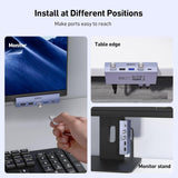 BENFEI 396GY USB-C 8-in-1 Docking HDMI 4K/60Hxz+USB-C(10G)+2xUSB-A(10G)+2xUSB2.0+RJ45+PD100W - Rear View