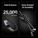 BENFEI 000406GY-2M USB Printer Cable, 6.6 FT/2 Meter USB A to USB B Cable - Rear View