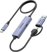 BENFEI 408GY USB-C to USB-C+A + PD (100W) Video/Audio Capture Card Supporting Full HD 1080P 60FPS for Streaming, Recording, Gaming