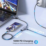 BENFEI 408GY USB-C to USB-C+A + PD (100W) Video/Audio Capture Card Supporting Full HD 1080P 60FPS for Streaming, Recording, Gaming - Front View