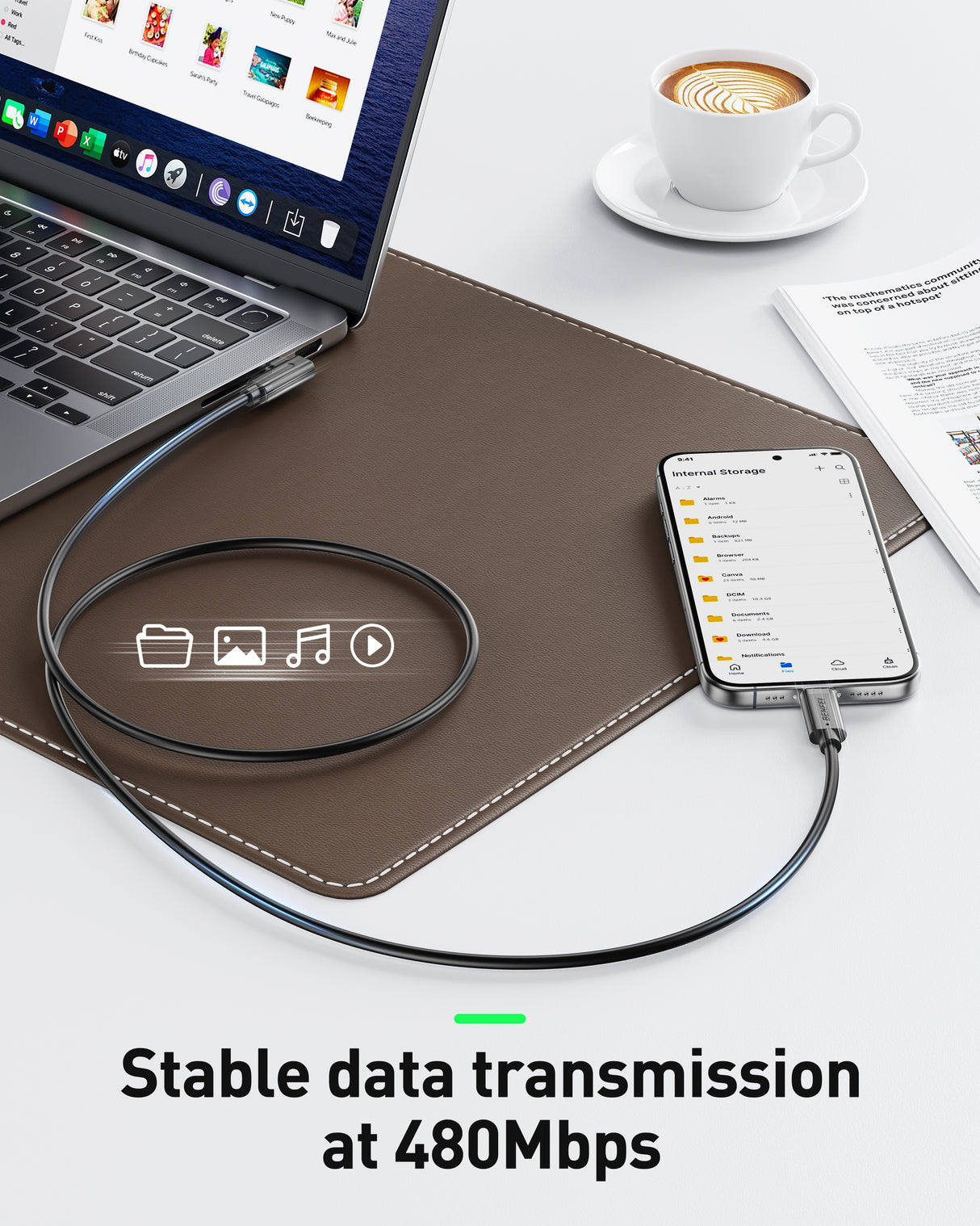 BENFEI 428BK-2M USB C to Right Angle USB C Cable , 90-dgree Angled USB 2.0 Type C Charger Cable, 3A Fast Charging & 480Mbps Data Sync, Durable PVC