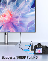 BENFEI 434BK Micro HDMI + Mini HDMI male to HDMI female Adapter - 45-Degree Angle