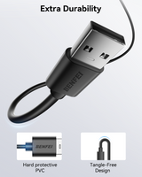 BENFEI 436BK-3M USB 2.0 Male to Micro USB Data Cable 3M - Front View