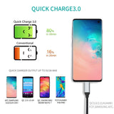 CHOETECH AC0007 USB 3.0 Type-A to Type-C Cable 1M - Top-Down View