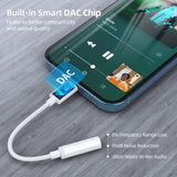 CHOETECH AUX005 iPhone 8-pin to 3.5mm Headphone Adapter - Rear View