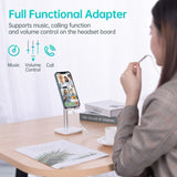 CHOETECH AUX005 iPhone 8-pin to 3.5mm Headphone Adapter - Close-Up Angle