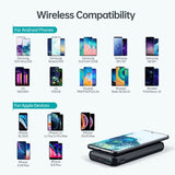Choetech B650-CC Power Bank 10000mAh with Wireles Power Bank (Black) - Top-Down View