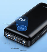 CHOETECH 20,000mAh 45W PD Power Bank for Multi-Device Charging - 45-Degree Angle
