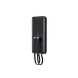 CHOETECH B654 10000mAh Pwer Bank 22.5W USB-A / USB-C / micro USB with built-in USB-C / Lightning cable - black - Front View