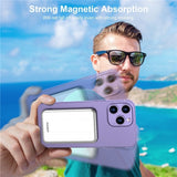 CHOETECH Magnetic Wireless Power Bank 5000mAh with 10W Fast Charging (Silver) - Rear View