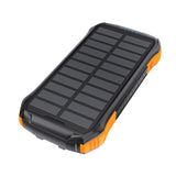 CHOETECH 10000mAh Solar USB-C Power Bank with Wireless Charging and LED Flashlight - Top-Down View