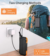 CHOETECH 20,000mAh Dual Recharge Solar Power Bank with Fast Charging and Wireless Features - Extra Image