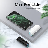 CHOETECH 3000mAh Magnetic Mini Power Bank with 3 Connectors (Black) - 45-Degree Angle