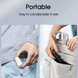 CHOETECH 3000mAh Magnetic Mini Power Bank with 3 Connectors (Black) - Rear View