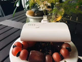 CHOETECH 3000mAh Compact Magnetic Power Bank with Universal Connectors (White) - Close-Up Angle