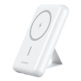CHOETECH B662-WH USB-A + USB-C + Wireless Magnetic Power bank 5000mAh (White) - Front View