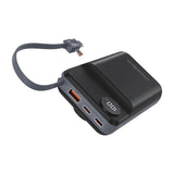 CHOETECH B696-BK 20000mAh 22.5W USB-A + USB-C x 2 + MagLeap Wireless Charge Power Bank Black - Front View