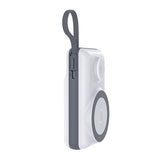 CHOETECH B696-WH 20000mAh 22.5W USB-A + USB-C x 2 + MagLeap Wireless Charge Power Bank White - 45-Degree Angle