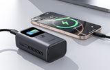 CHOETECH B701-GY 10000mAh PD30W USB-A + USB-C x 2, 3-Port & TFT Display Power Bank - 45-Degree Angle