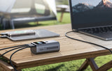 CHOETECH B701-GY 10000mAh PD30W USB-A + USB-C x 2, 3-Port & TFT Display Power Bank - Rear View