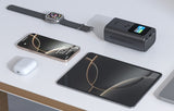 CHOETECH B701-GY 10000mAh PD30W USB-A + USB-C x 2, 3-Port & TFT Display Power Bank - Low Angle