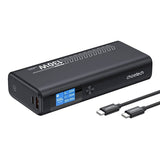 CHOETECH B702 20000mAh PD130W USB-A + USB-C x 2, 3-Port & TFT Display Power Bank - Side View