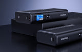 CHOETECH B702 20000mAh PD130W USB-A + USB-C x 2, 3-Port & TFT Display Power Bank - Low Angle