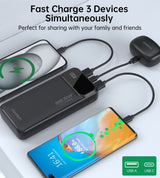 CHOETECH B729 20000mAh PD Power Bank with LED Display and Triple Output Ports - Extra Image