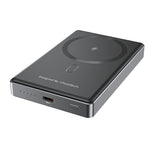 CHOETECH B739-BK 20W Slim USB-C 10000mAh Magnetic Power Bank - Black - Side View