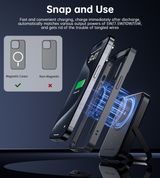 CHOETECH B743-BK 10000mAh PD20W Magnetic Power Bank with Holder Black - 45-Degree Angle