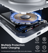 CHOETECH B743-WH 10000mAh PD20W Magnetic Power Bank with Holder White - 45-Degree Angle