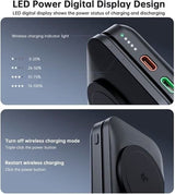 CHOETECH B750 Qi2 Certified 3-in-1 magnetic charger Stand with 10000mAh battery - Top-Down View