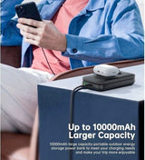 CHOETECH B750 Qi2 Certified 3-in-1 magnetic charger Stand with 10000mAh battery - 45-Degree Angle