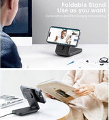 CHOETECH B750 Qi2 Certified 3-in-1 magnetic charger Stand with 10000mAh battery - Rear View