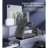 CHOETECH B750 Qi2 Certified 3-in-1 magnetic charger Stand with 10000mAh battery - Extra Image