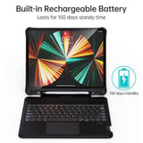 CHOETECH Backlit Bluetooth Keyboard with Touchpad for iPad Pro 10.9 (Black)