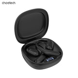 CHOETECH BH-T25 OWS Wireless Bluetooth Earbuds V5.3 with Advanced Sound Quality - Black - Front View
