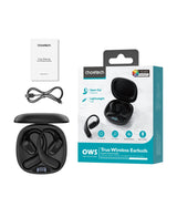 CHOETECH BH-T25 OWS Wireless Bluetooth Earbuds V5.3 with Advanced Sound Quality - Black - Side View